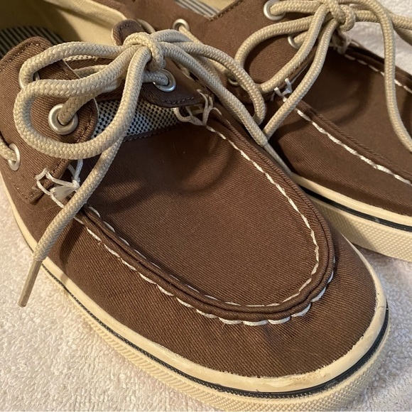 Fall Creek Shoes Mens Size 8 Lace Up Flats Boat Brown Bellaire - Picture 3 of 11